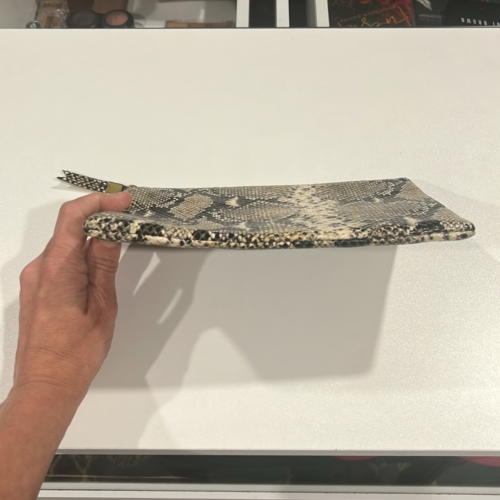 Madewell Snakeskin Clutch- Never Used - Picture 2 of 5